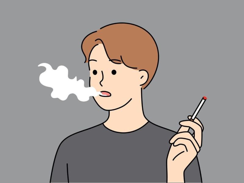 Ilustrasi perokok.