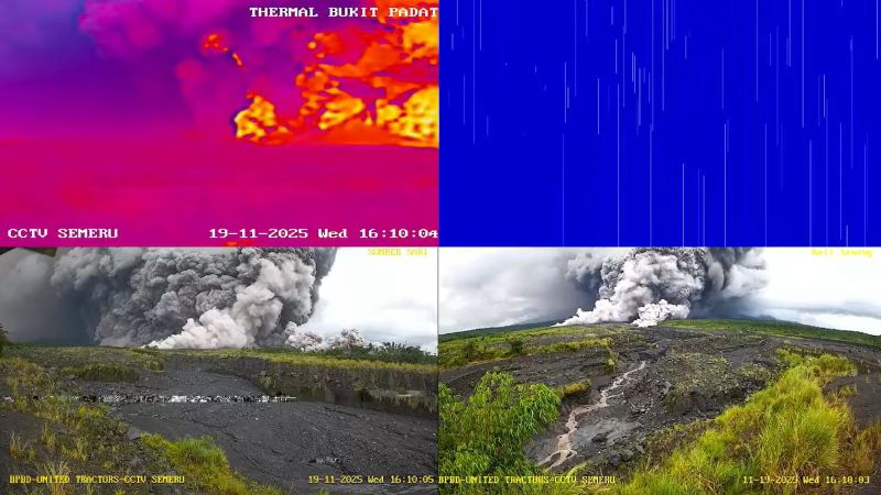 Erupsi Gunung Semeru, Rabu (19/11/2025).