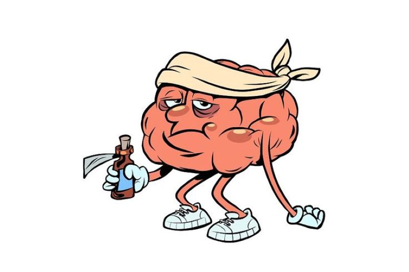 Ilustrasi Otak sedang sakit.