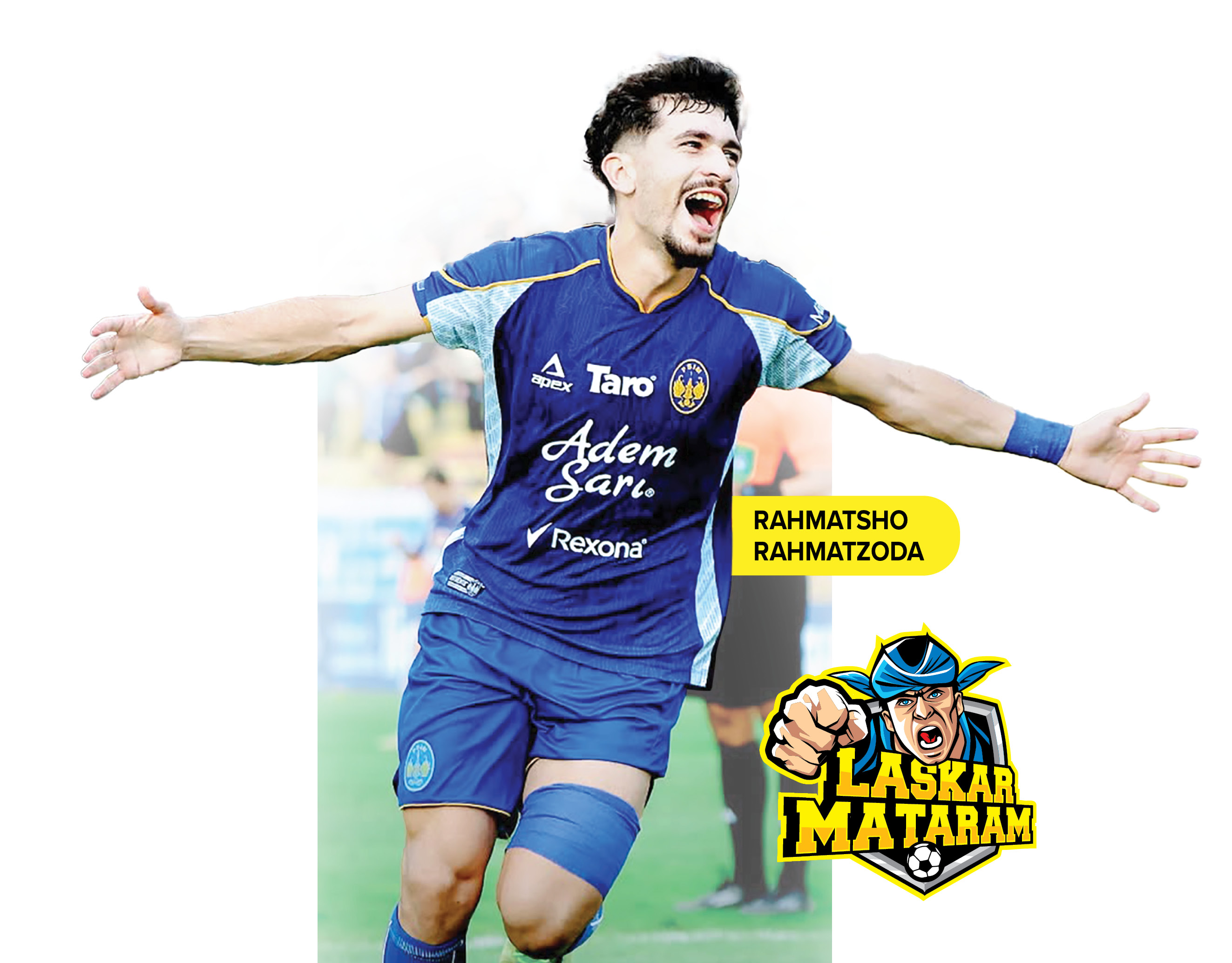 Gelandang bertahan PSIM Jogja asal Tajikistan Rahmatsho Rahmatzoda.