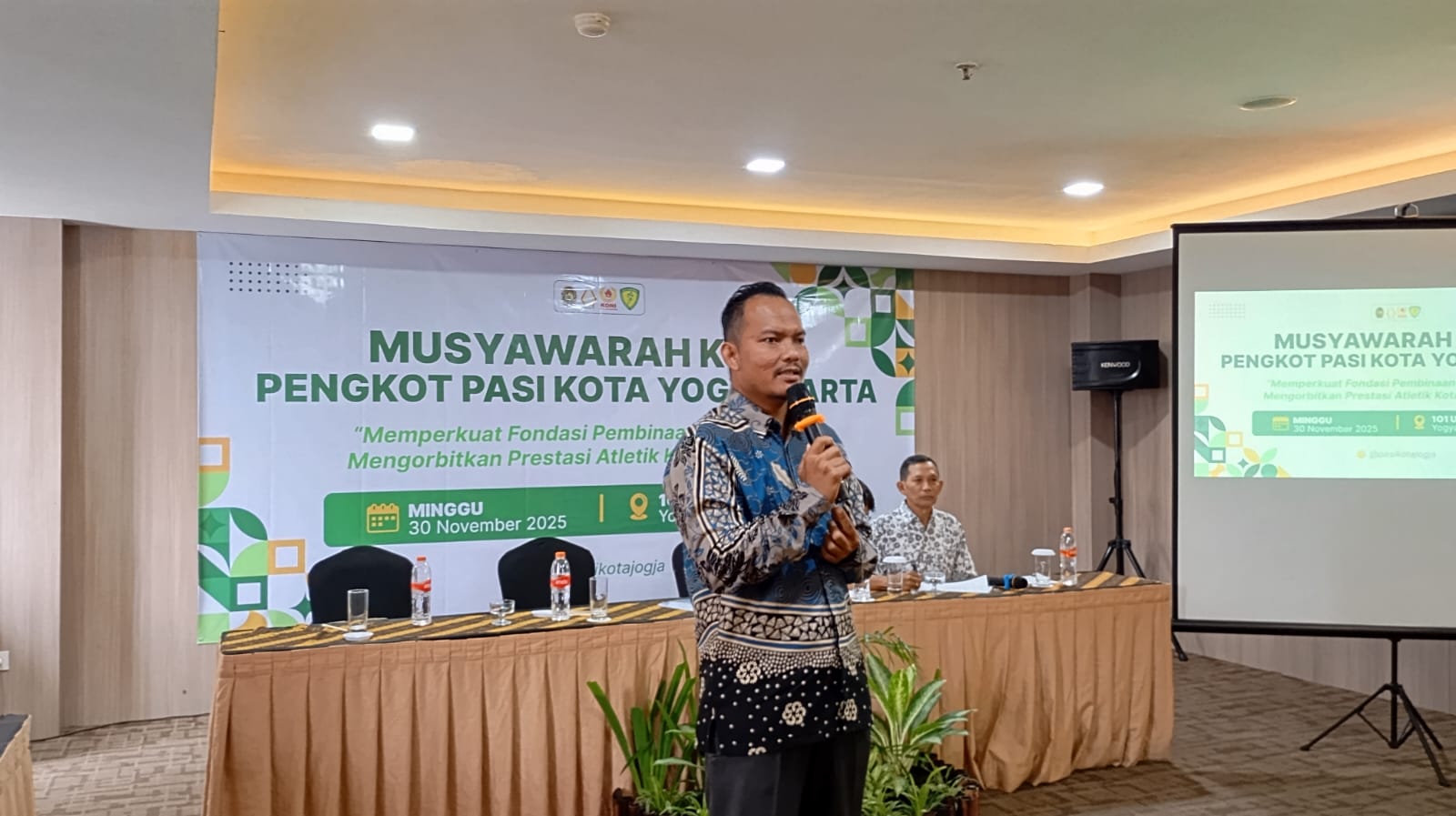 RESMI : Ketua PASI Kota Jogja periode 2025-2029 Fajar Kurniawan saat menyampaikan sambutannya, Minggu (30/11/2025).