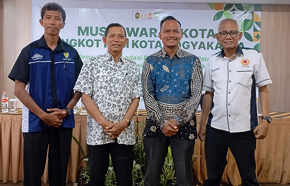 RESMI: Ketua PASI Kota Jogja periode 2025-2029 Fajar Kurniawan saat menyampaikan sambutannya, Minggu (30/11/2025).