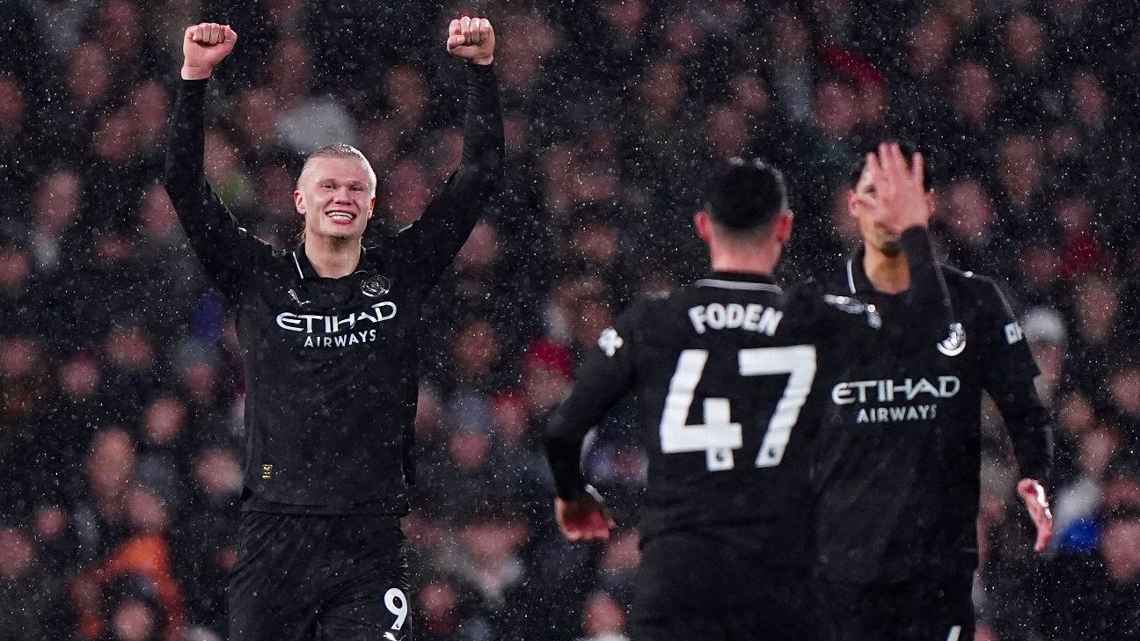 Erling Haaland pecahkan rekor Alan Shearer setelah mencetak gol ke-100-nya dalam kemenangan atas Fulham