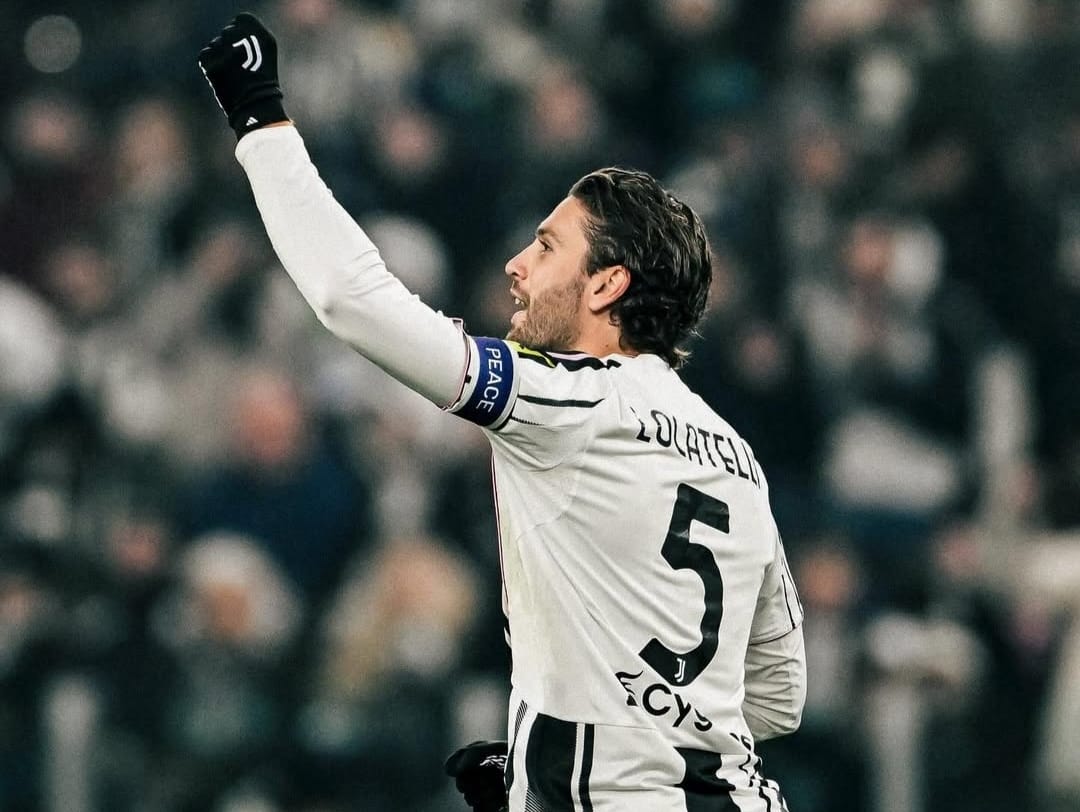 Selebrasi Manuel Locatelli setelah mencetak gol dalam kemenangan Juventus atas Udinese di Coppa Italia