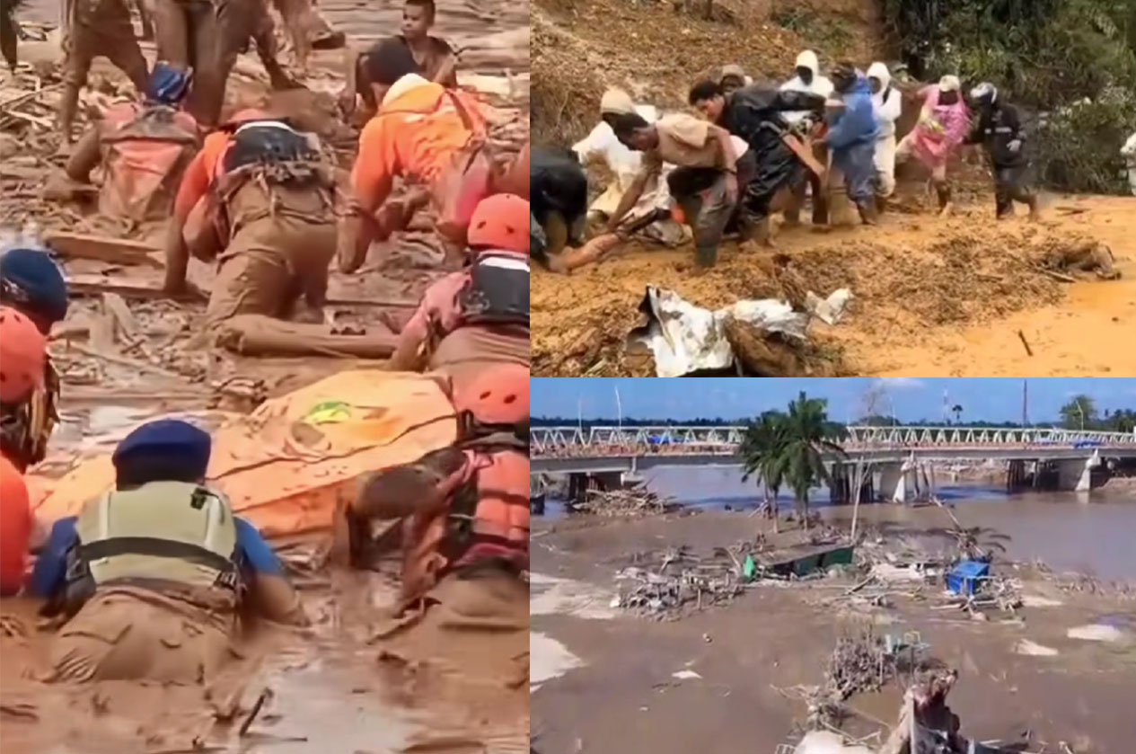 Petugas gabungan melakukan evakuasi dan penelusuran korban di area terdampak banjir Sumatera.