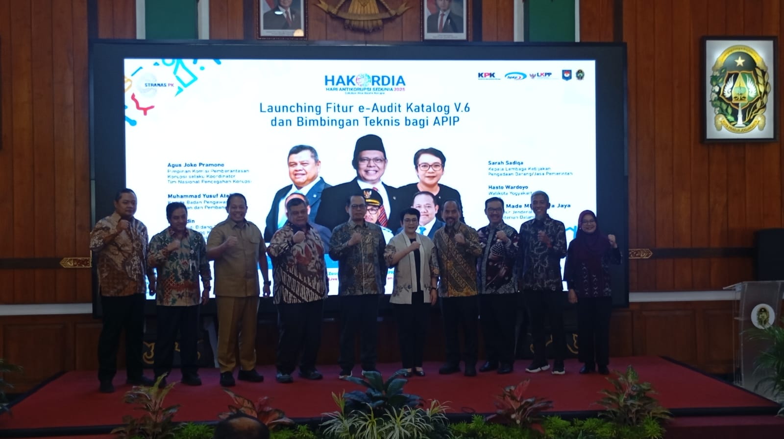 Peluncuran fitur e-audit katalog versi 6 di Balai Kota Jogja, Senin (8/12/2025).