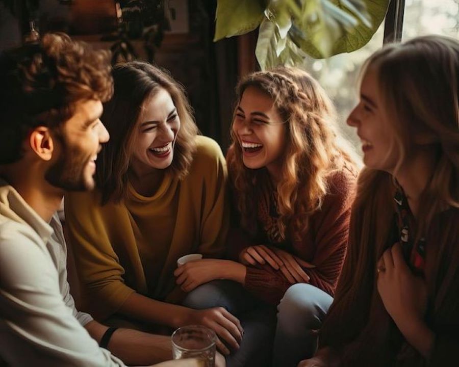 ilustrasi pertemanan AI