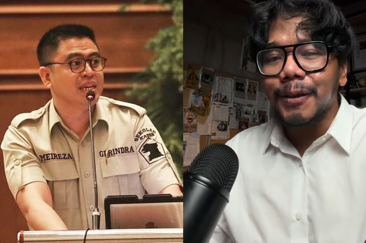 DARI KIRI: Anggota Komisi I DPR RI dari Fraksi Gerindra, Endipat Wijaya dan Influencer Ferry Irwandi.