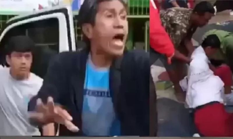 PANIK: Evakuasi korban Mobil MBG Seruduk Siswa SDN 01 Kalibaru, Cilincing, Jakarta Utara, Kamis (11/12/2025).