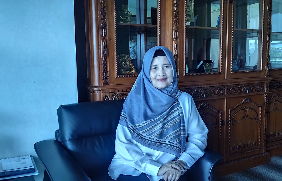INOVASI LAYANAN: Kepala Dinas Perpustakaan dan Arsip Daerah DIY Syam Arjayanti menjelaskan kehadiran Jogja LiteraSpace mendapatkan sambutan hangat.