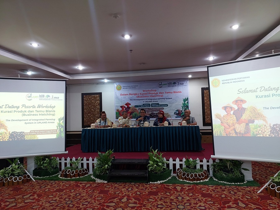 LATIH:&nbsp;Suasana kegiatan workshop dan temu bisnis Upland Kementan yang diselenggarakan di The Rich Hotel Yogyakarta, Jumat (12/12/2025).