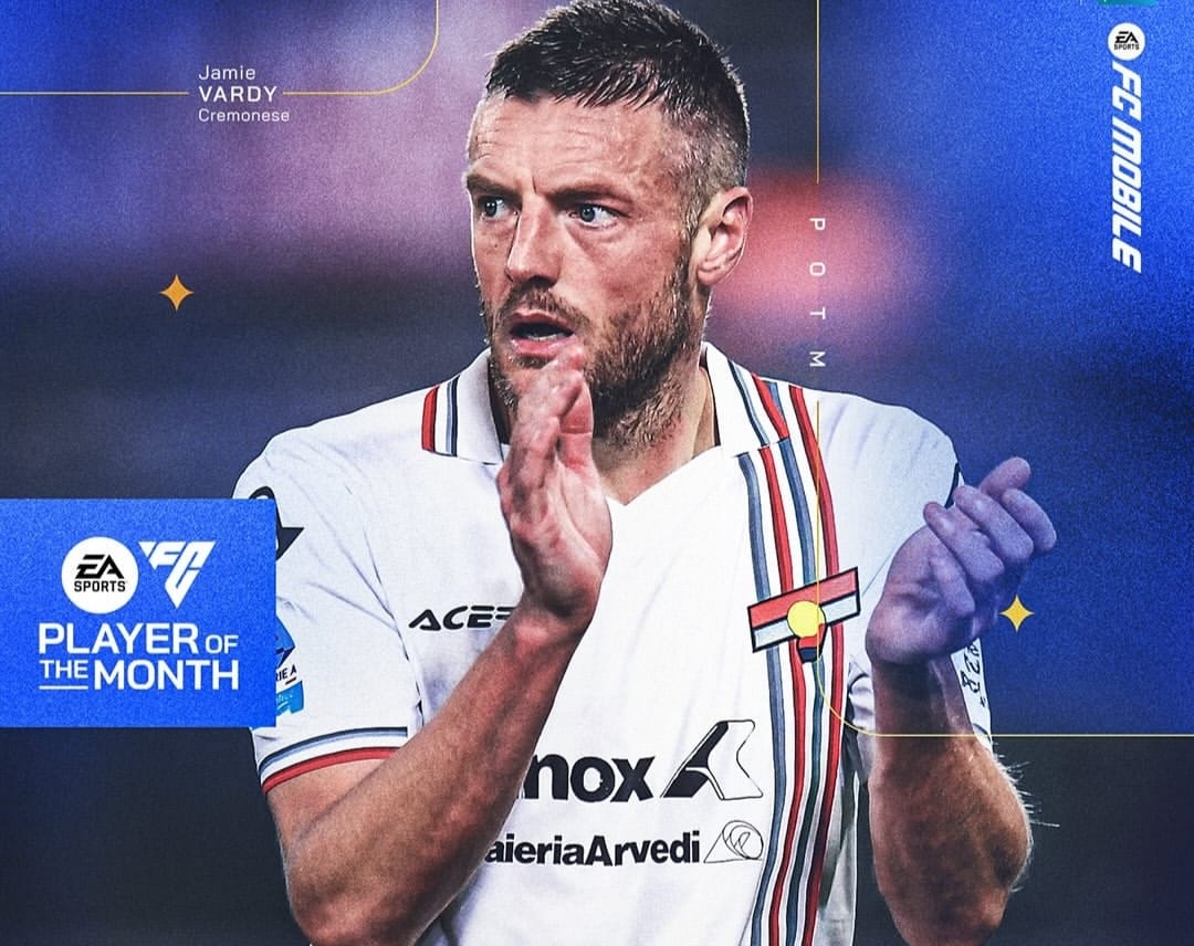 Penyerang Cremonese, Jamie Vardy dinobatkan sebagai pemain terbaik Serie A bulan November