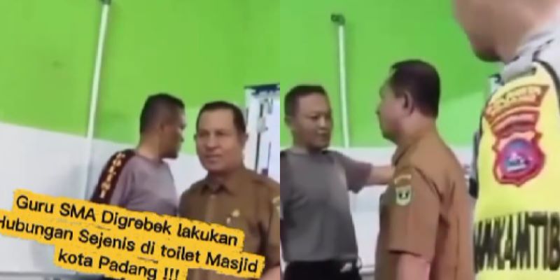 Detik-detik Guru ASN di Padang digerebek oleh pihak keamanan di dalam toilet masjid.
