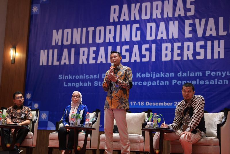 Rakornas Penyelesaian Nilai Realisasi Bersih (NRB) Dana Bergulir di Bekasi, Provinsi Jawa Barat.
