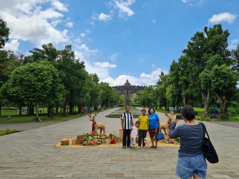 BAKAL MERIAH: Ratusan penari dan seniman akan meramaikan Mahakarya Borobudur di Taman Lumbini, kompleks Candi Borobudur, 30 Desember mendatang.