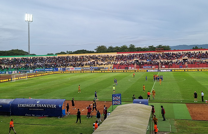 Suasana Stadion Sultan Agung Bantul saat digunakan PSIM Jogja untuk bertanding.