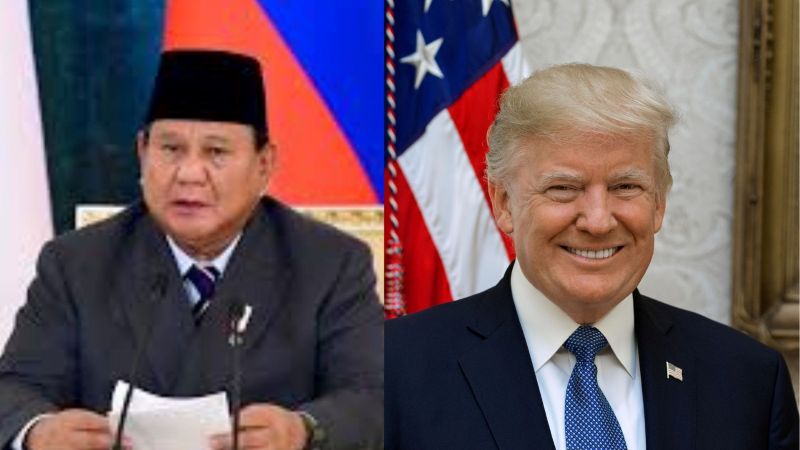 Prabowo Subianto  dan Donald Trump.