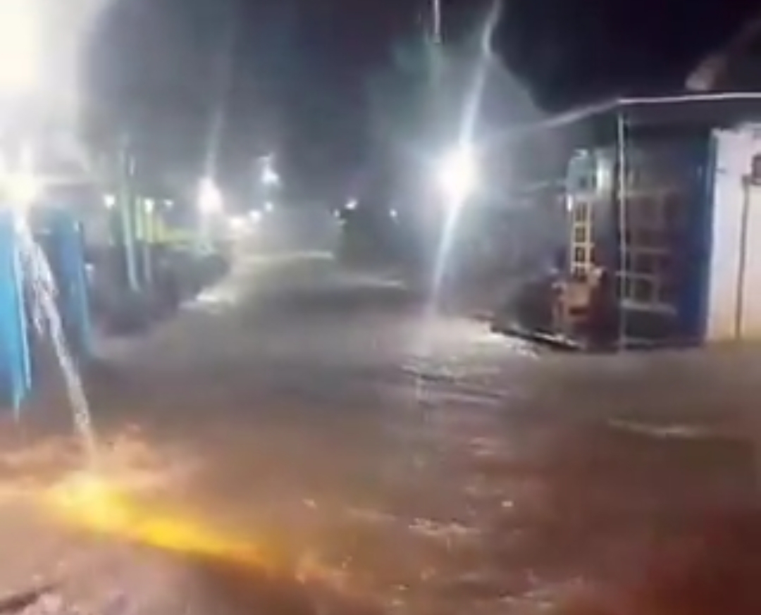 Tangkapan layar banjir di wilayah Tanjungsari Gunungkidul