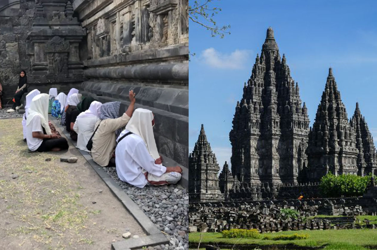 Aksi zikir di Pelataran Candi Prambanan yang hebohkan publik.