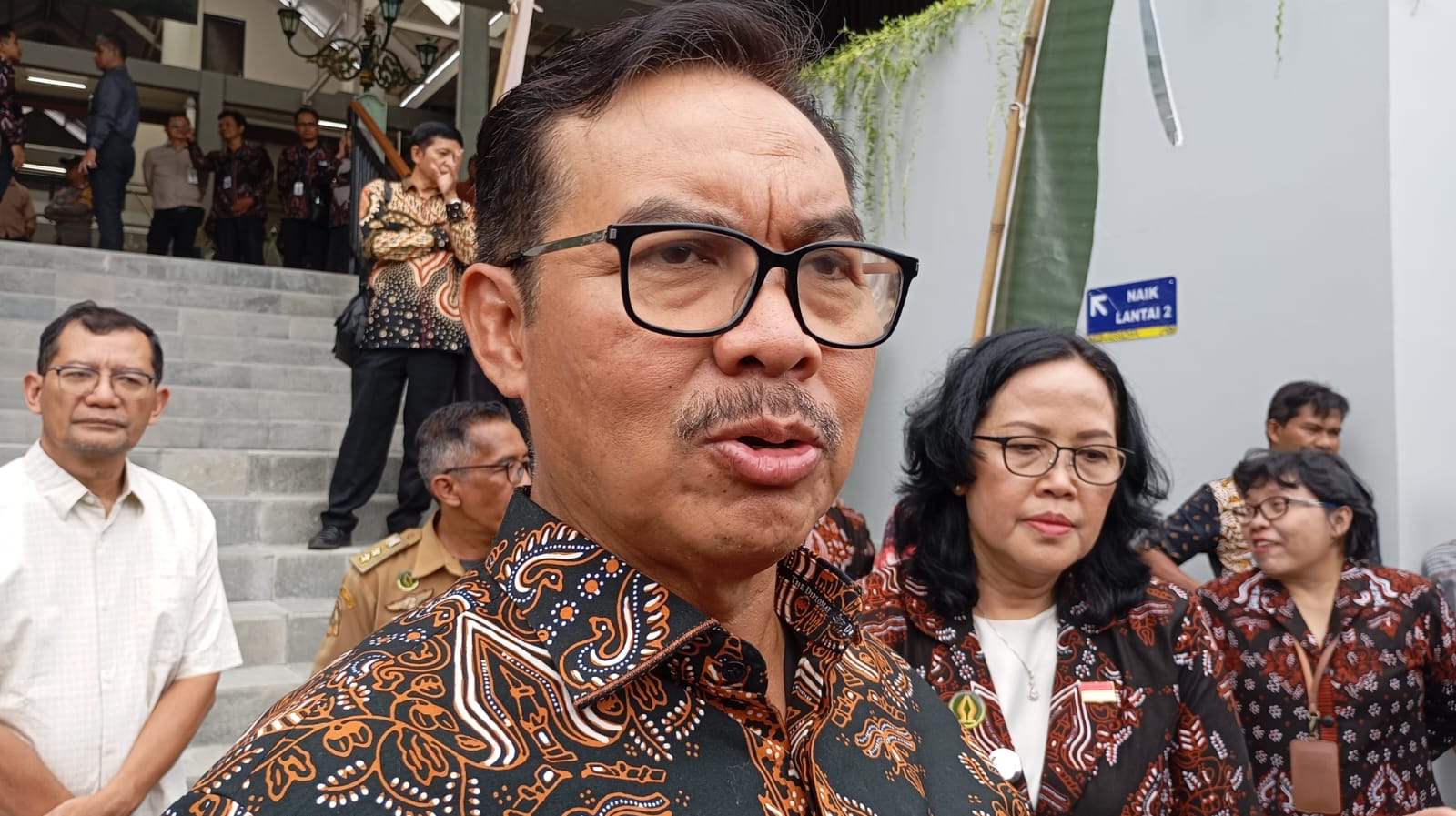 Hasto Wardoyo saat ditemui di Pasar Terban, Selasa (30/12/2025).&nbsp;