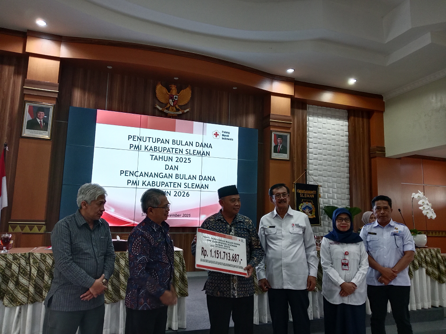 Penutupan bulan dana PMI Sleman.  &nbsp;