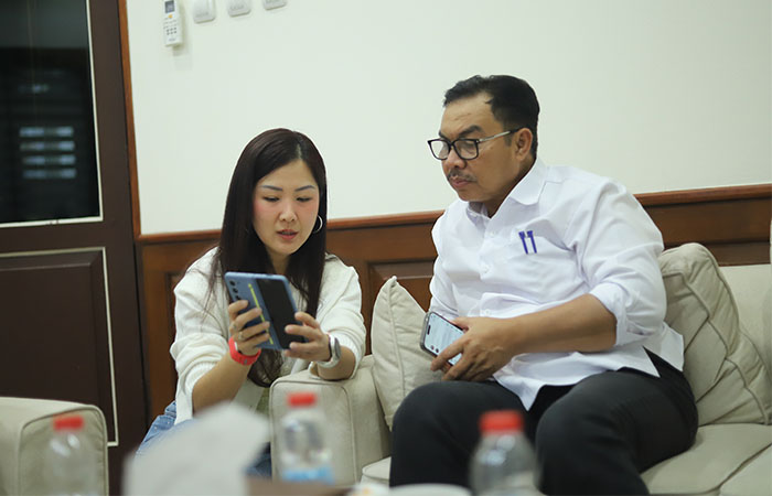 Pertemuan Dirut PSIM Liana Tasno dengan Wali Kota Jogja Hasto Wardoyo, Rabu (31/12/2025).