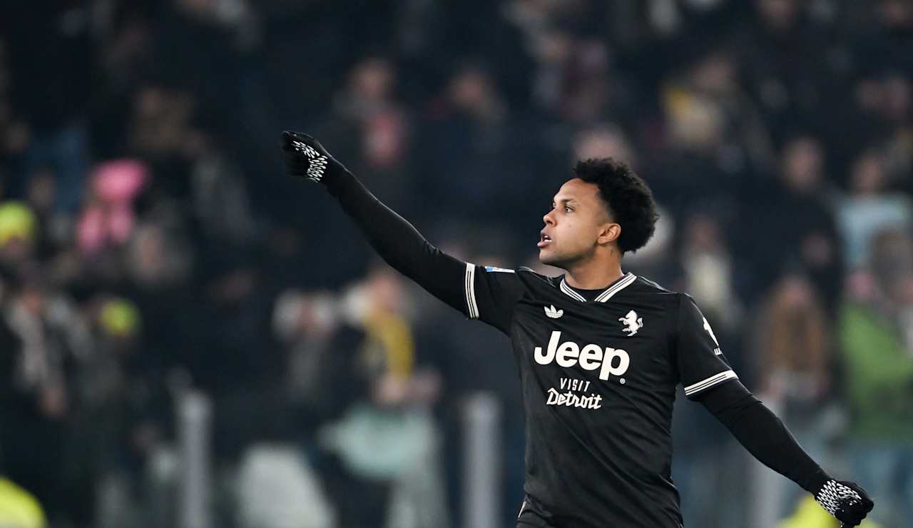 Selebrasi Weston McKennie dalam hasil imbang kontra Lecce