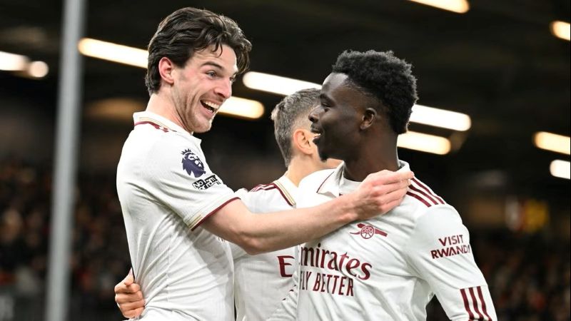 Declan Rice cetak dua gol dalam kemenangan Arsenal atas Bournemouth