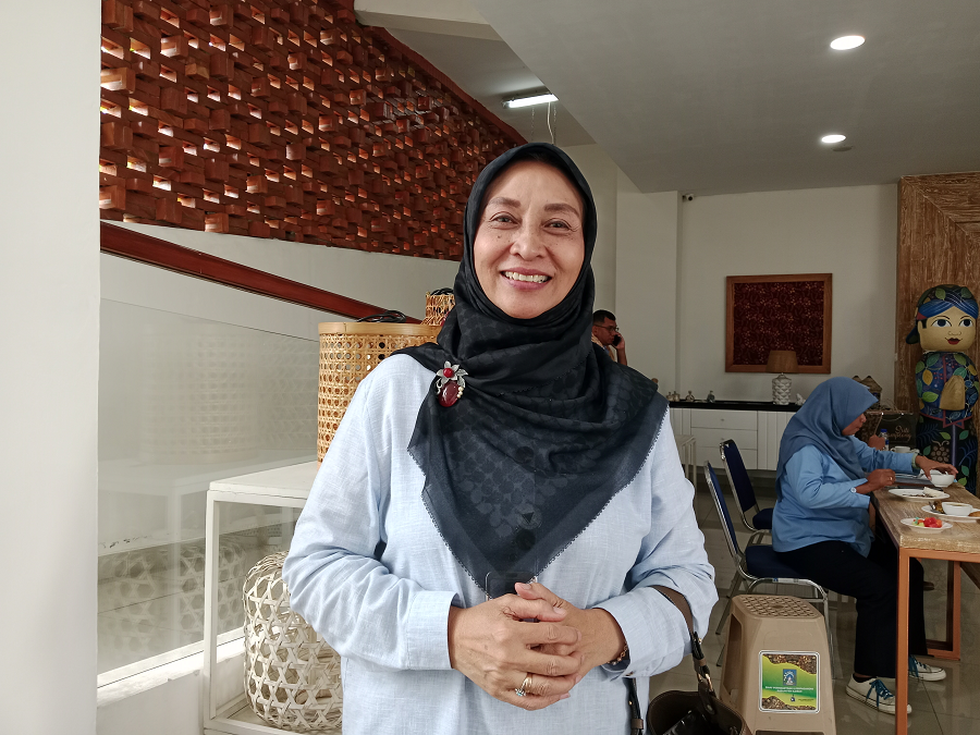 Kepala Disperindag Kabupaten Sleman Mae Rusmi Suryaningsih.  &nbsp;