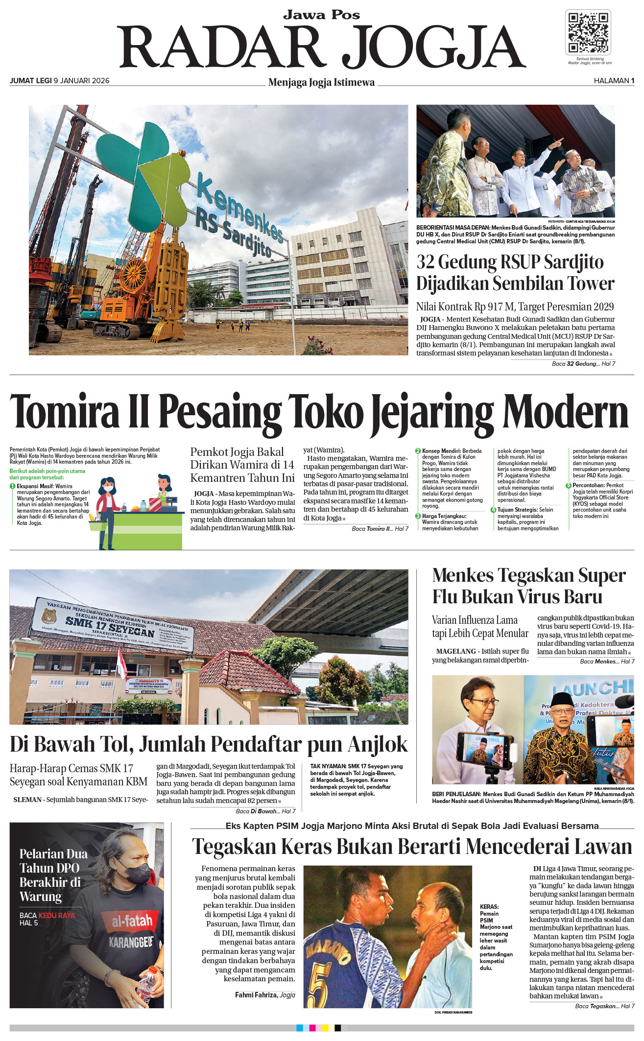 Jawa Pos - Radar Jogja, edisi Jumast 9 Januari 2026