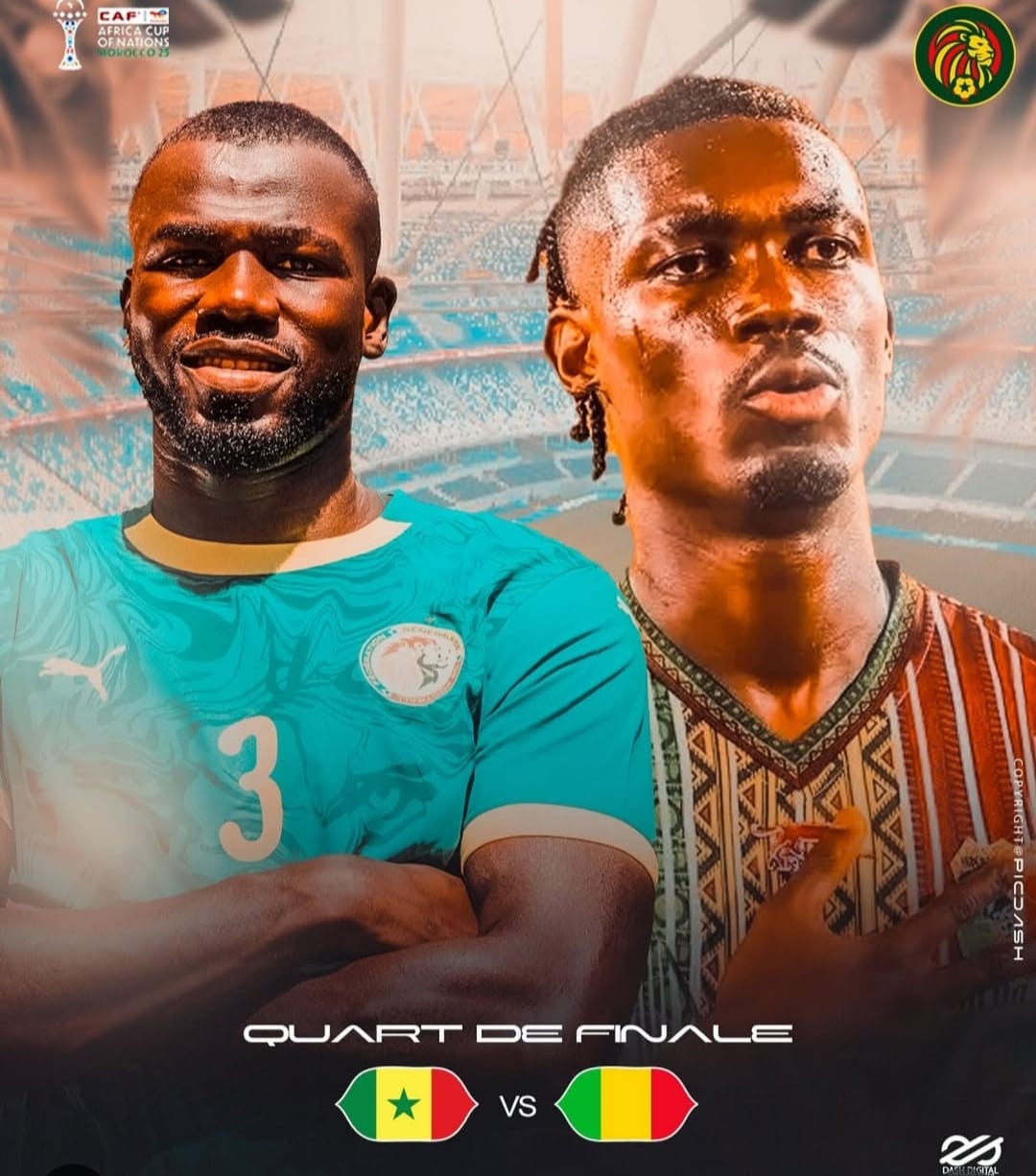 Mali akan menghadapi Senegal dalam pertandingan perempat final Piala Afrika