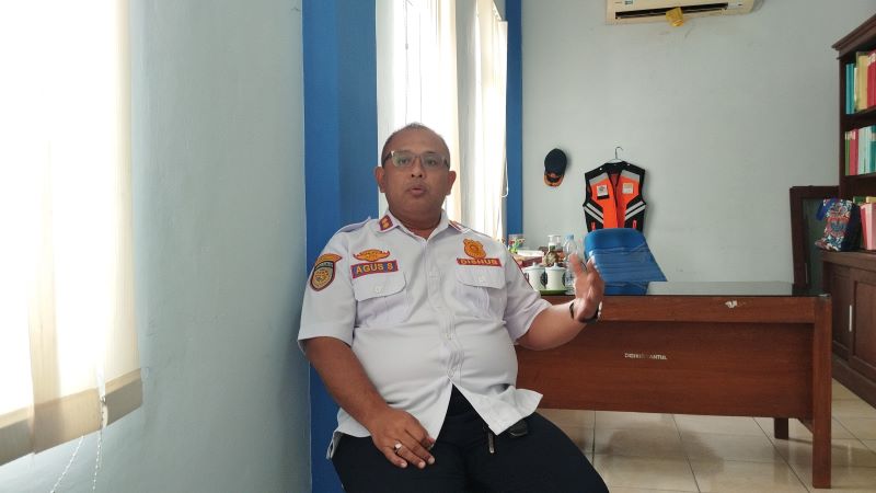 Kepala Bidang Perlengkapan Jalan Dishub Bantul Agus Sutomo