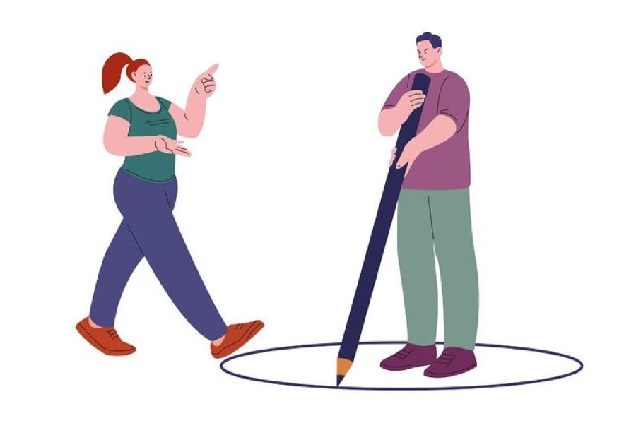 Ilustrasi Konsep Menjaga Ruang Diri Sambil Tetap Terhubung dengan Orang Lain (Pinterest)