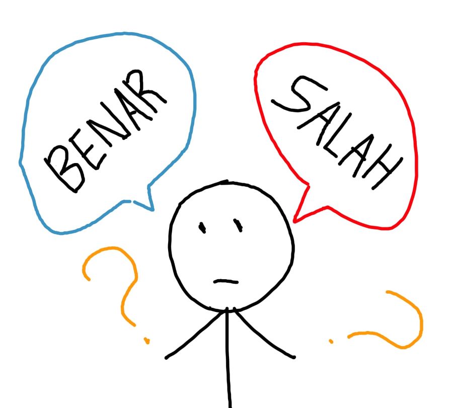 Ilustrasi disonansi kognitif (Dokumentasi Pribadi)