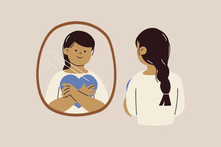Ilustrasi Transformasi Seseorang dari People Pleaser Menuju Self-love (Pinterest)