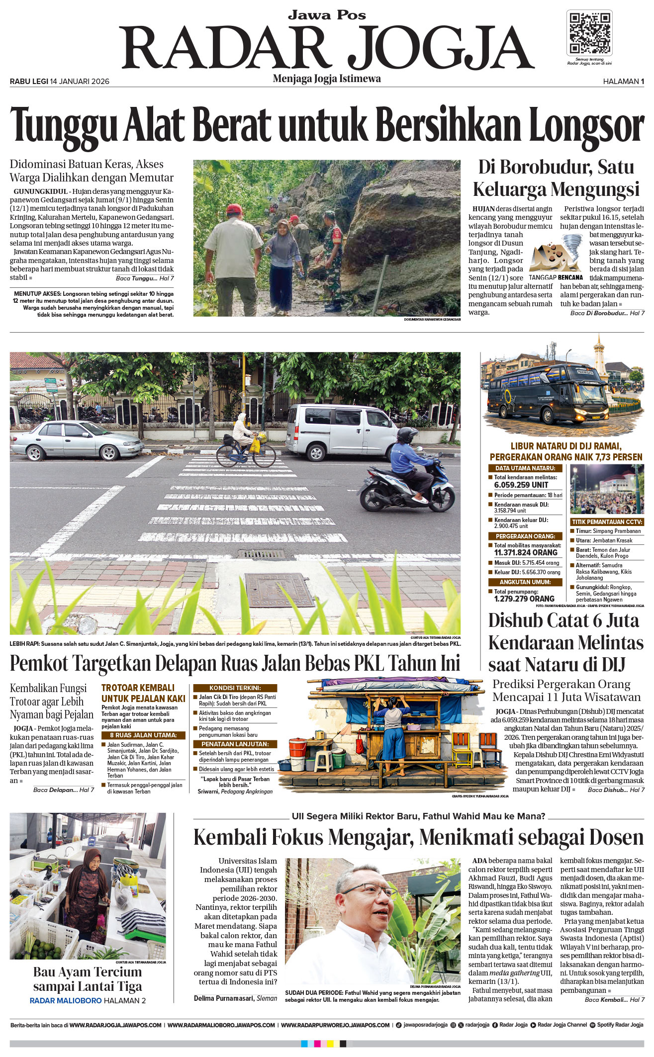 Jawa Pos - Radar Jogja, edisi Rabu 14 Januari 2026