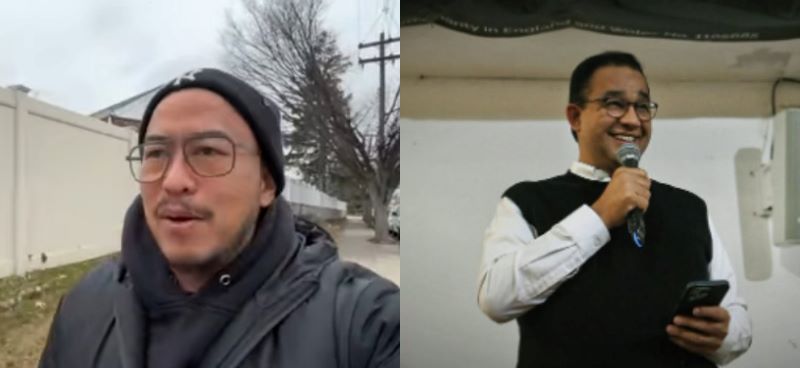 Pandji Pragiwaksono dan Anies Baswedan.