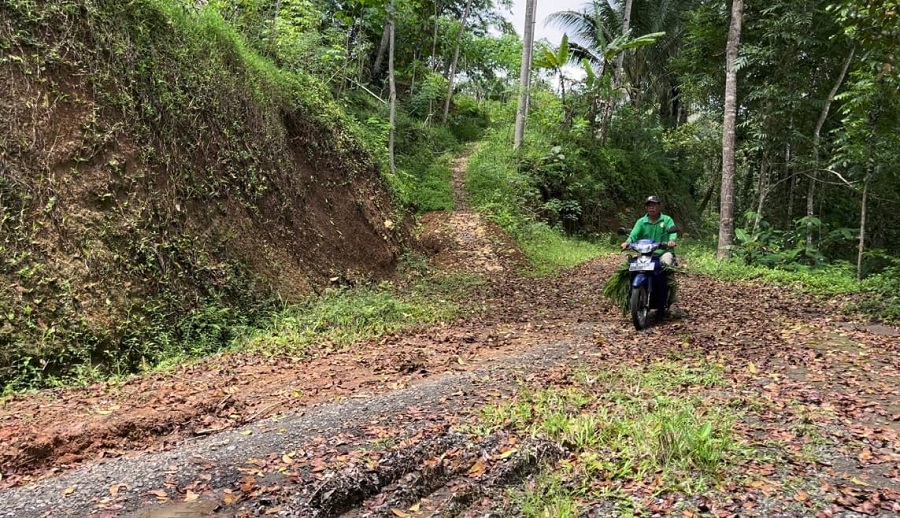 RUSAK: Bupati Kulon Progo meninjau jalan yang telah disertifikasi.