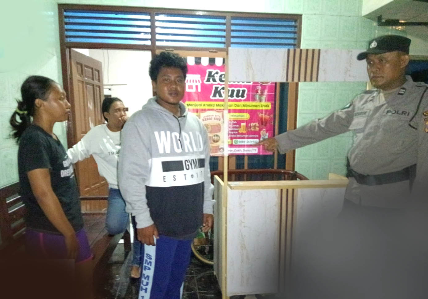 USAI INSIDEN: Lokasi kejadian pembacokan dengan korban AL di rumah YM Rabu (14/1/2026)&nbsp;