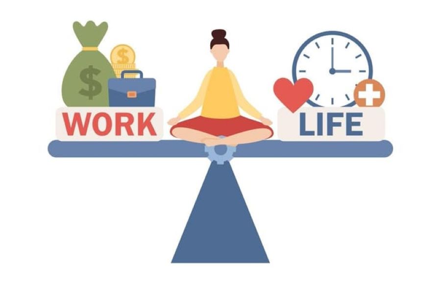 Ilustrasi Keseimbangan Hidup Antara Kerja dan Self-care (Pinterest)