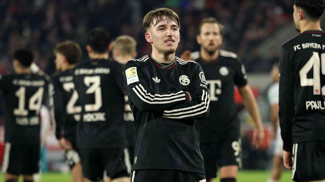 Selebrasi Lennart Karl dalam kemenangan Bayern Munich atas FC Koln di Bundesliga