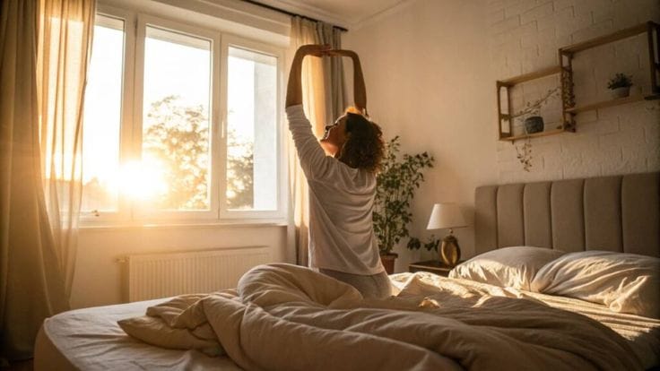 Memulai Pagi dengan Peregangan Ringan dan Cahaya Matahari (Pinterest)