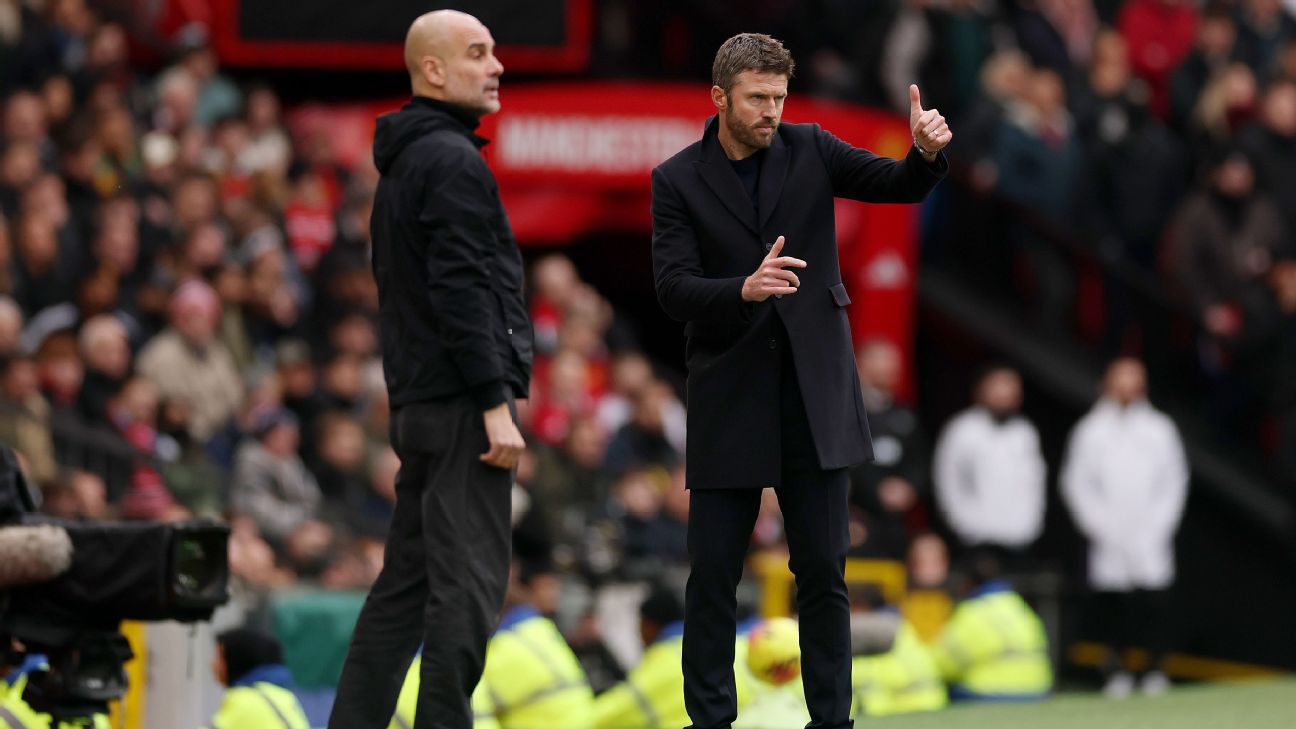 Michael Carrick tandai awal yang fantastis bersama Manchester United saat kalahkan rival sekota Manchester City di Old Trafford