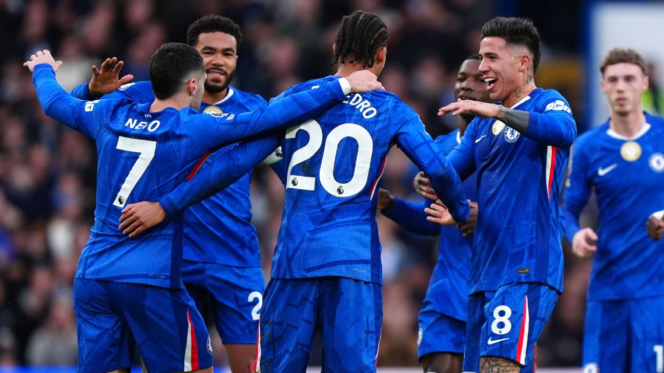 Selebrasi pemain Chelsea dalam kemenangan atas Brenford di Premier League