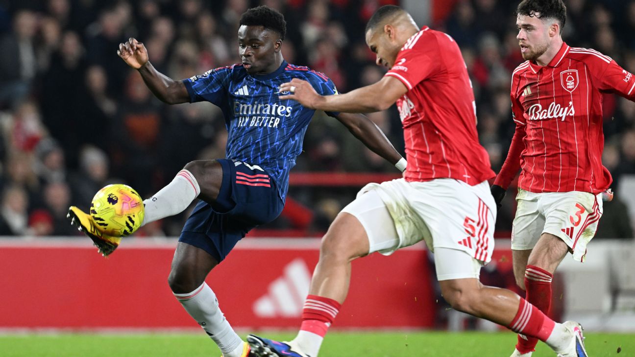 Arsenal ditahan imbang Nottingham Forest
