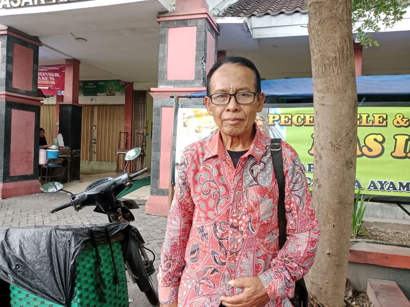Ketua Paguyuban Pedagang Pasar Rakyat Sleman Paman Sembada Subadi