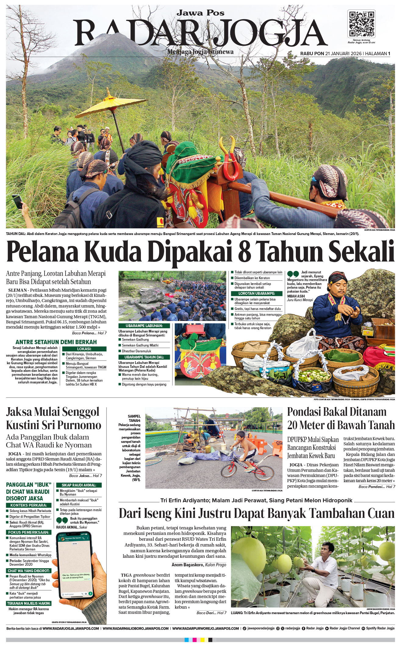 Jawa Pos - Radar Jogja, edisi Rabu 21 Januari 2026