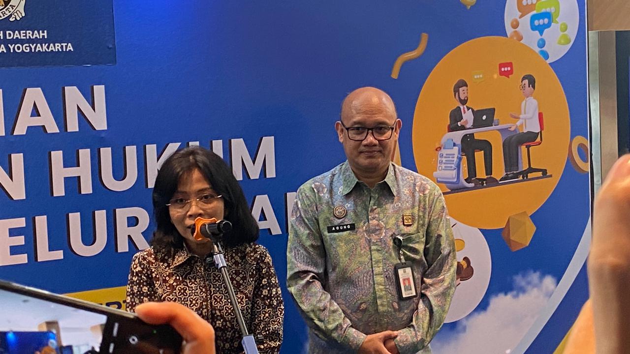 Acara peresmian Pos Bantuan Hukum (Posbakum) Desa dan Kalurahan di Hotel Royal Amburrukmo, Sleman, Selasa (20/1/2026).