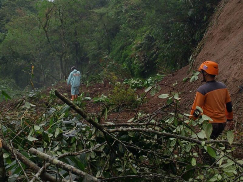 LONGSORAN: Tebing setinggi kurang lebih 15-25 meter di wilayah Wonolelo, Sawangan, longsor pada Rabu dini hari (21/1/2026).&nbsp;