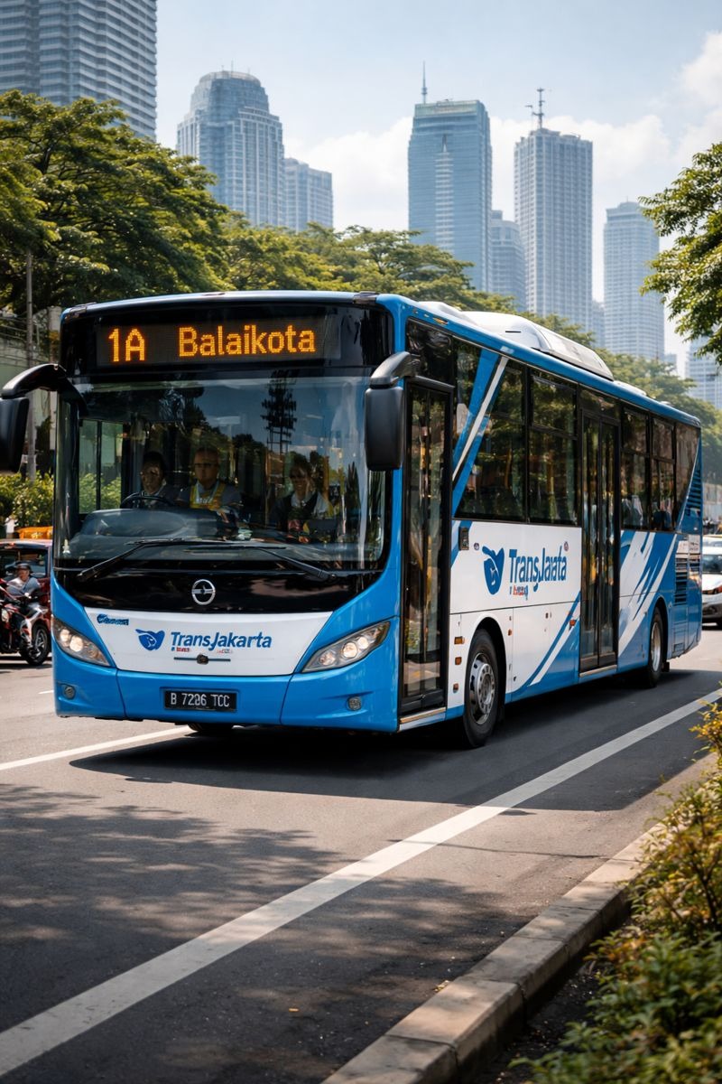 Ilustrasi Transjakarta yang menjadi tempat kejadian.